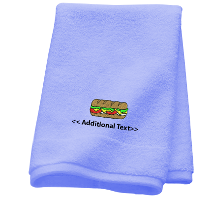 Personalised Baguette Gift Towels Terry Cotton Towel